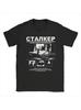 Unisex Schwarz Gemustertes T-Shirt Andrei Tarkovsky Science-Fiction-Film-Stil Design Rundhals Kurzarm Bohemian-Stil