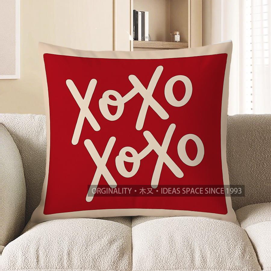 

Home Decor Red Heart-Shaped Pattern Throw Pillow Cover Pattern Cushion Cover Suitable For Sofa Bedroom Car Pillow Cover 40x40cm