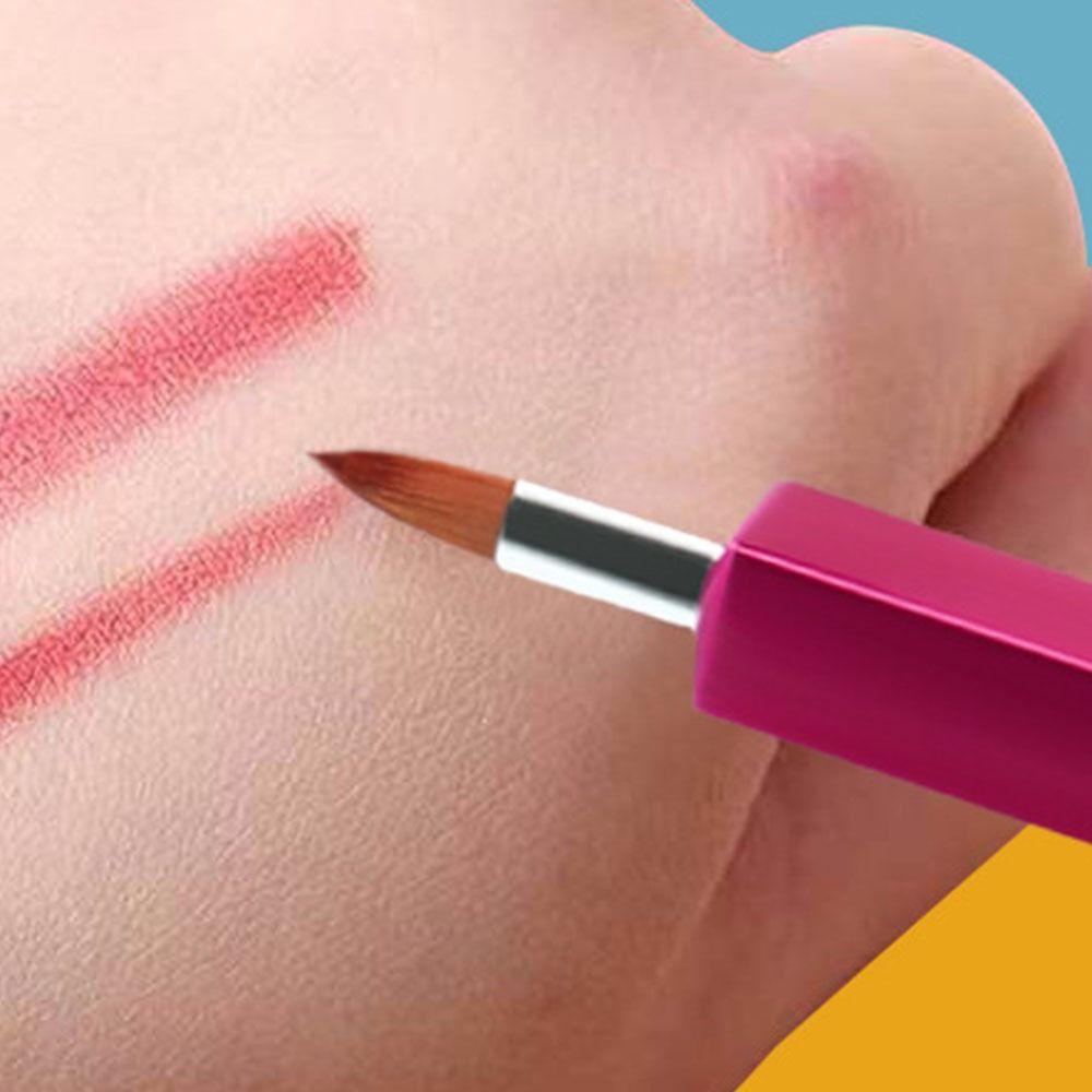 Telescopic Retractable Lip/brow Brush Aluminium Tube Double-ended Lipstick Brush  Women