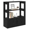Sideboard Black Oak Effect 30 x 80 x 90 cm Wood Based Material