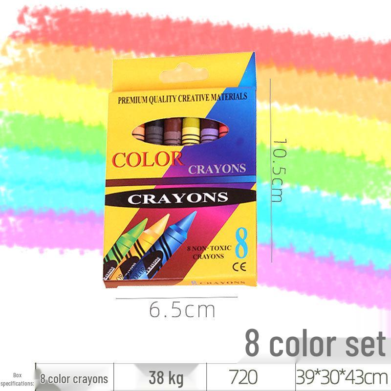Children's Crayon Set - 6/8/12/24 Colors, Vibrant Oil Pastels for Painting and Doodling