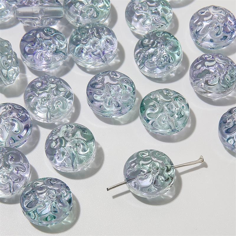 

Прозрачные двухцветные стеклянные бусины-меандры для изготовления браслетов своими руками