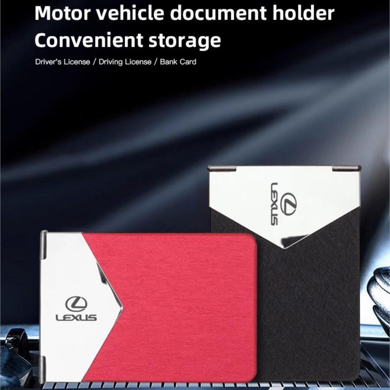 Porte-cartes de crédit avec logo de voiture Housse Portefeuille ID Hommes Femmes Pour Lexus F SPORT IS250 IS200 CT200h GS300 LS430 RX450h LX570 IS300 ES30 HI5