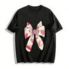 Teaching Is A Work Of Heart Pencil Bow Print Teacher Appreciation Top Pure Cotton T-shirt