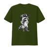 Racoon Cowboy Funny Meme T Shirt Unique Design for Western Fashion Lovers Vintage Washed Streetwear Fashion Stretched Homme