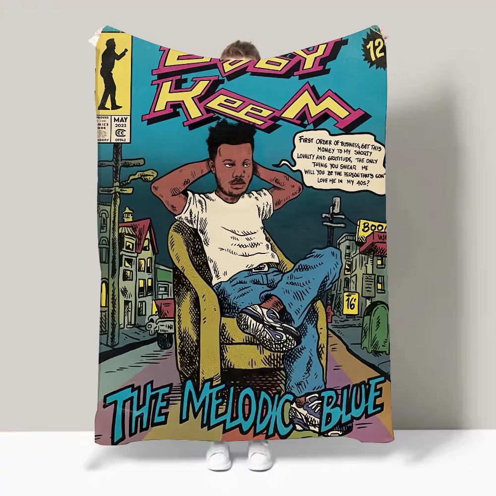 Baby K-Keem The Melodic Blue Blanket Design Lightweight For Dorms, Naps, Living Room, Office,Sofa,All-Season 30x40in