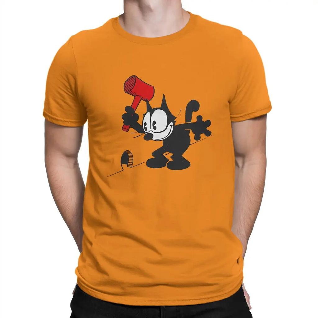 Waiting T Shirts Cotton Vintage T-Shirts Crew Neck F-Felix The Cat Cartoon Tee Shirt Short Sleeve Clothing Gift Idea Unisex