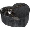 Black Heart Shaped Box: Valentines Day Present Box Cookie Box Nesting Cardboard Wrapping Box Empty Florist Box with Lid for Wedding Holiday Supplies