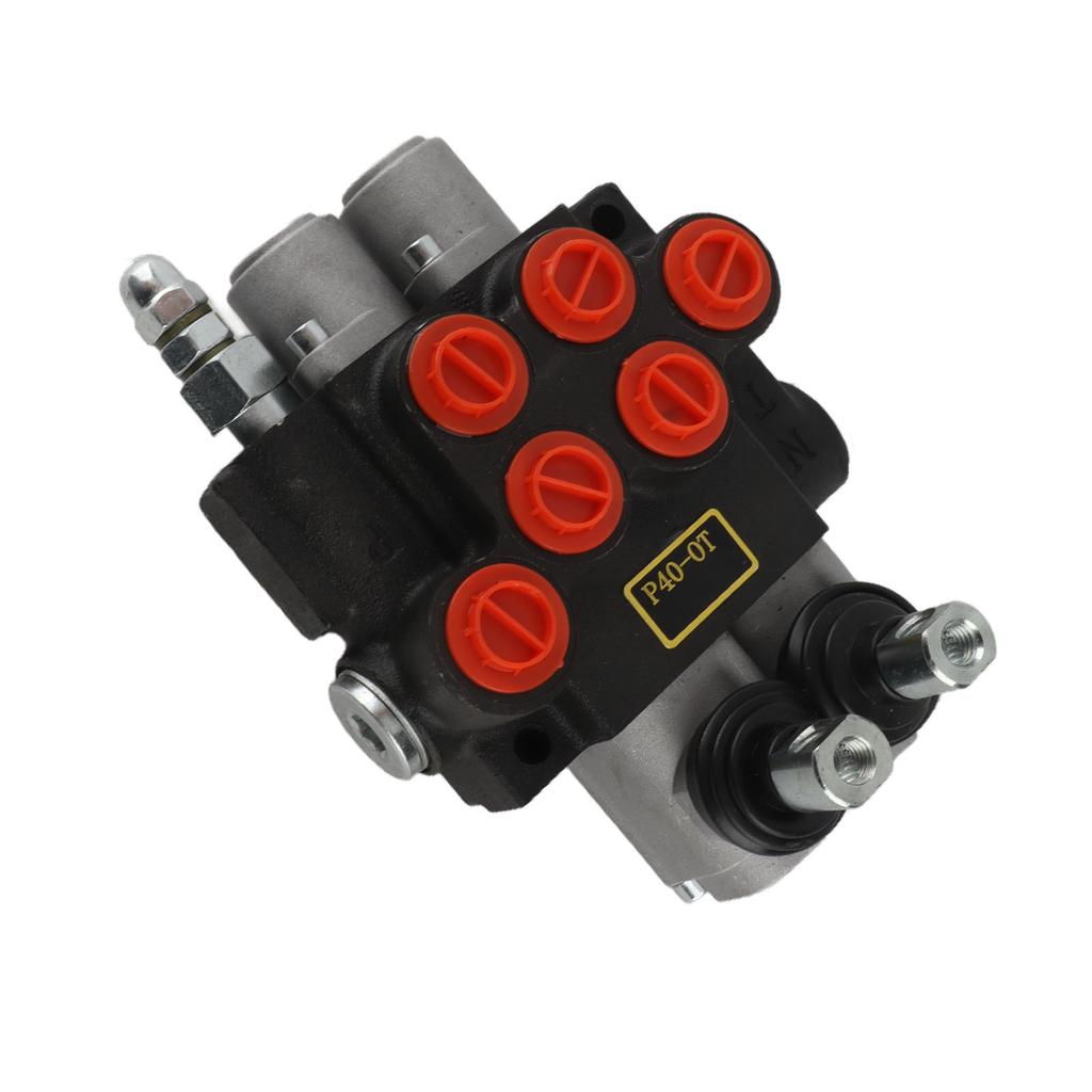 Hydraulic Valve Directional Control Valve 2 Spool Double Acting Valve for Tractor Loader Trailer P40‑OT