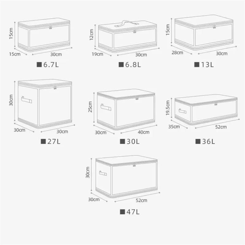 Large-capacity Transparent Storage Boxes Portable Foldable Dormitory Storage Box Household Closet Sundries Storage Box