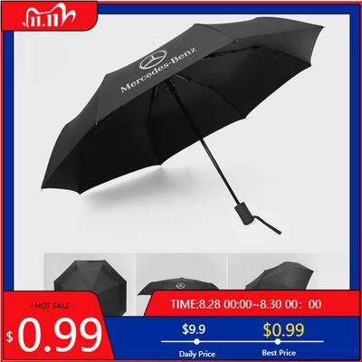 GLC GLB Car Portable Folding Automatic 3 Folding Umbrella Sunshade For Mercedes Benz W176 W177 W204 W205 W212 W213 W206 X156 X2