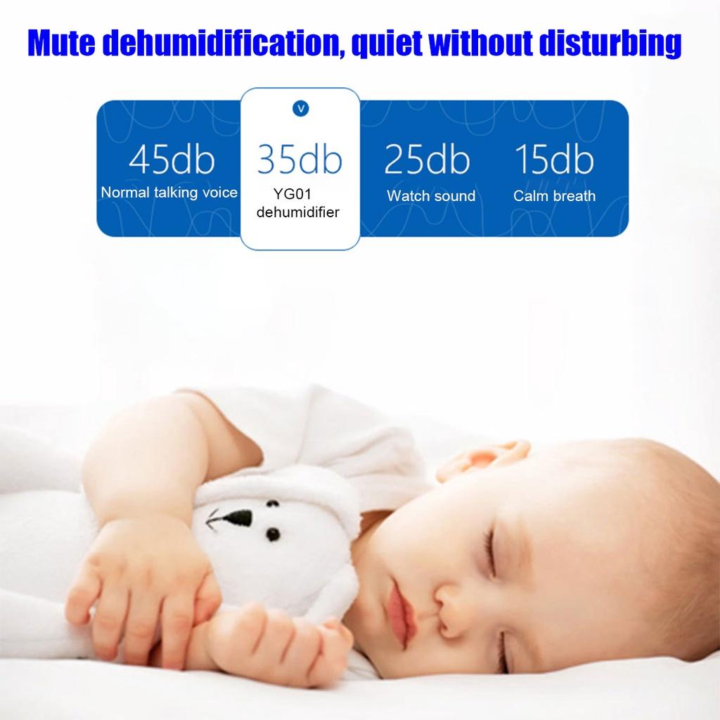 850ML Mini Dehumidifier Smart Moisture Absorber Household Dehumidifier Basement Moisture Absorber Mute Power saving