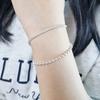 Curved Round 2mm Silver Bracelet for Men and Women 925 Silver Thin Birthday Gift