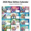 2026 Gem Art Desk Calendar 12-Month Planning Decoration, Personal Time Management Planner Goals Appointments Organizer