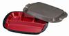 Tatsumiya Ieben Bento Wood Grain Black W26 D20 H5 52744 (Tatsumiya) (Japanese Box) (inner Red) Size Approx.