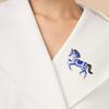 Enamel Horse Brooch Rhinestones Inlaid Horse Lapel Pin Retro Horse Brooch Pin Men Women Outfit Accessory for Clothes Hats Bags Scarves