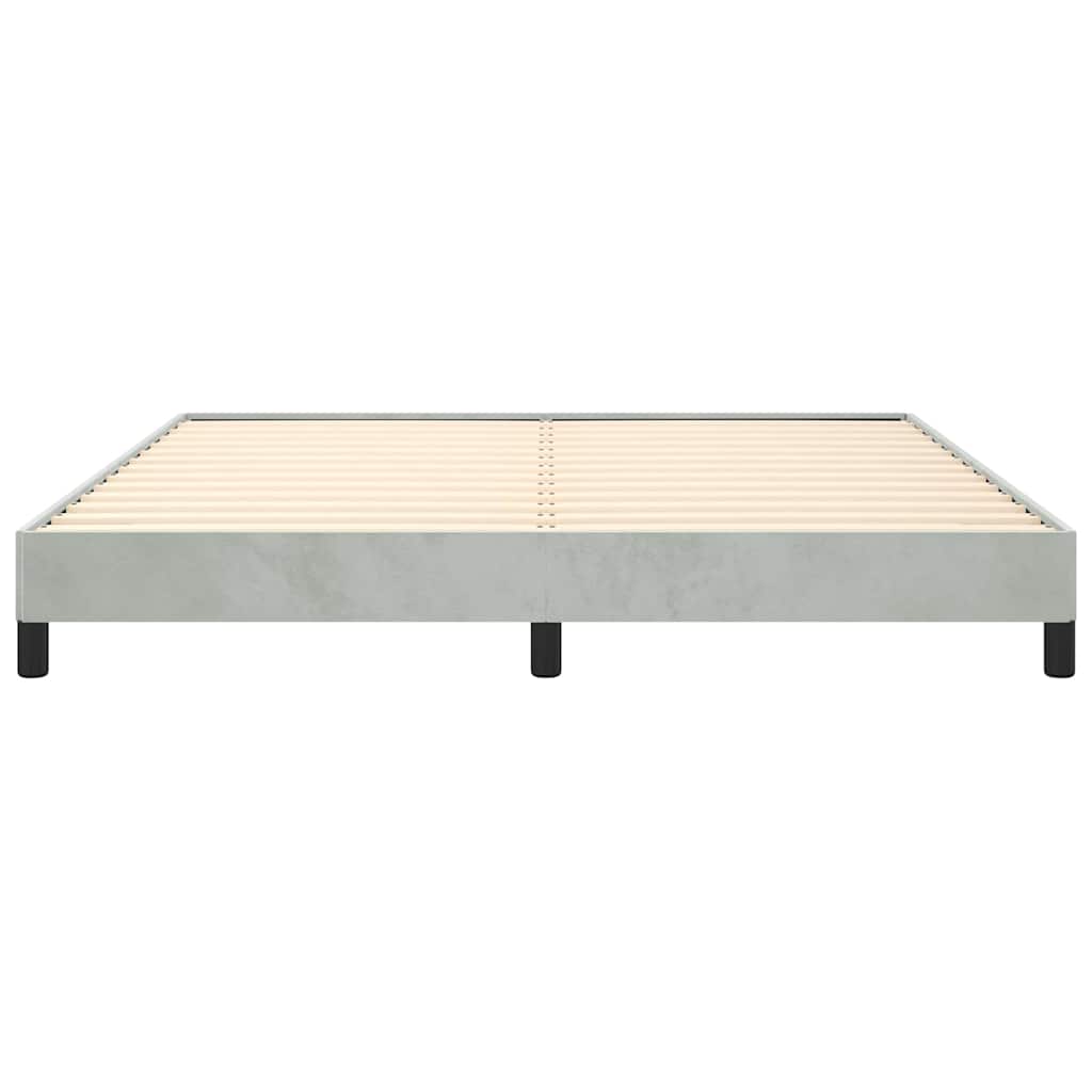 Bed Frame without Mattress Light Grey California King Velvet