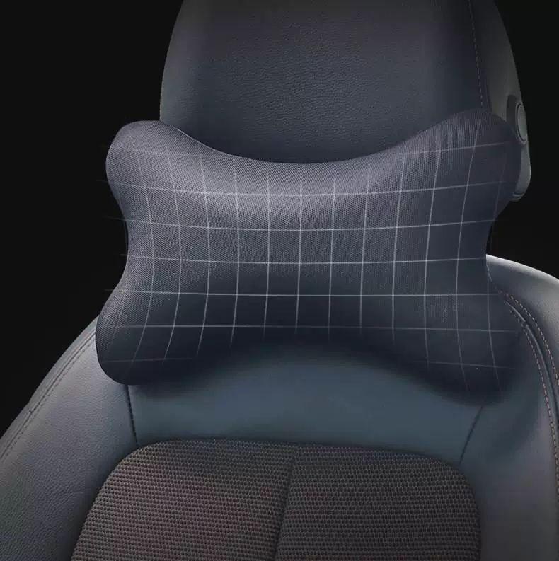 Car Headrest & Neck Support Memory Foam Pillows – Universal Fit, 4-Season Use, Pair of Cushions for Comfortable Car Interior.