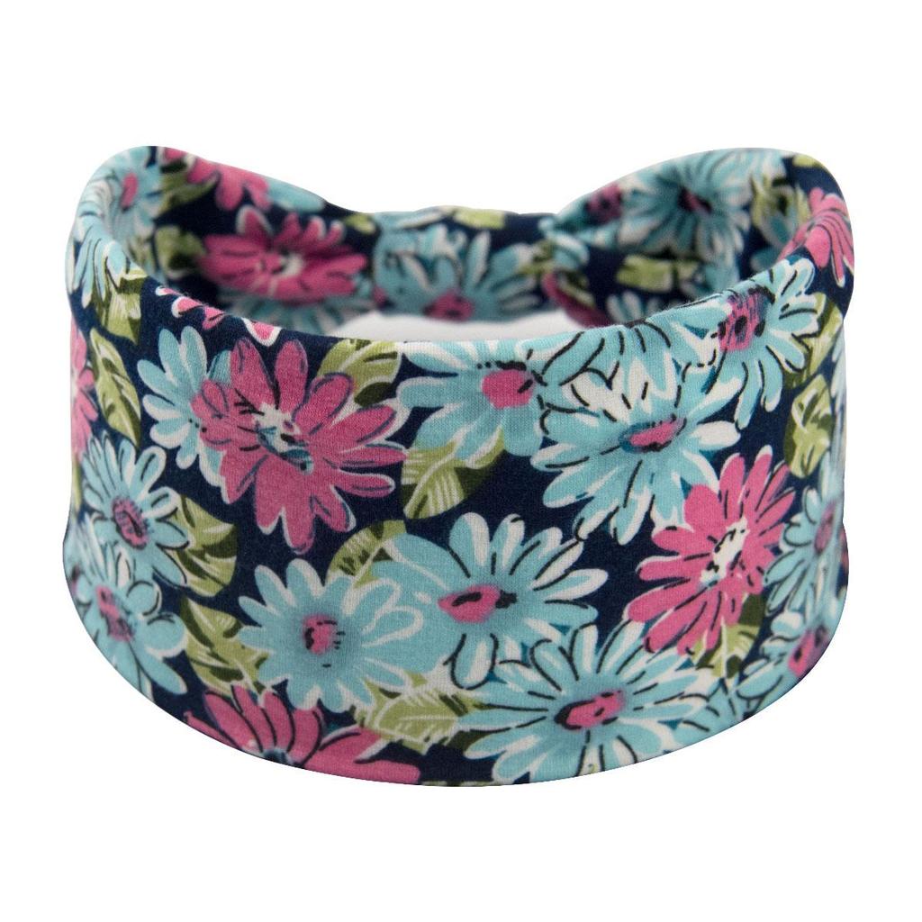 Bohemian Retro Yoga Headband - Wide-Brimmed, Sweat-Absorbent, Elastic Cotton Hair Accessory