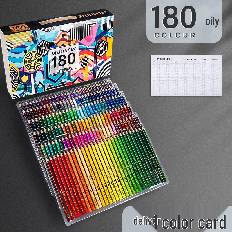 Cross-border Brutfuner 180 Oil-Based Non-Water-Soluble Colored Pencils for Art and Graffiti Drawing.