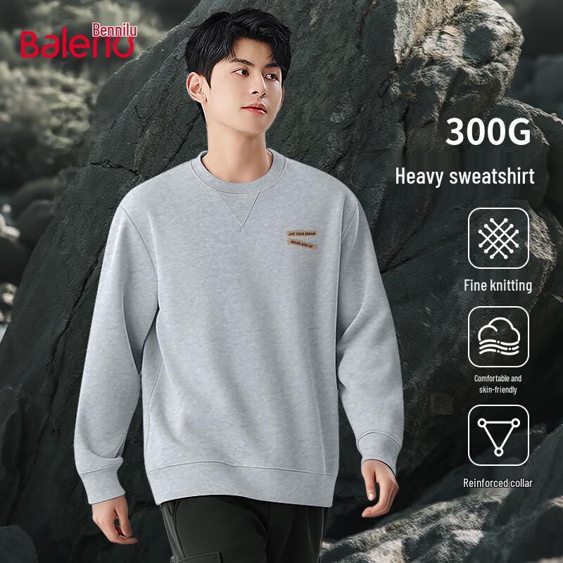 Baleno Men's 2025 Autumn Heavyweight Crewneck Sweatshirt