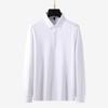 Long Sleeve Polo Shirt Men'S Business Casual Solid Color Autumn And Winter Bottom Shirt T-Shirt Premium Lapel T-Shirt