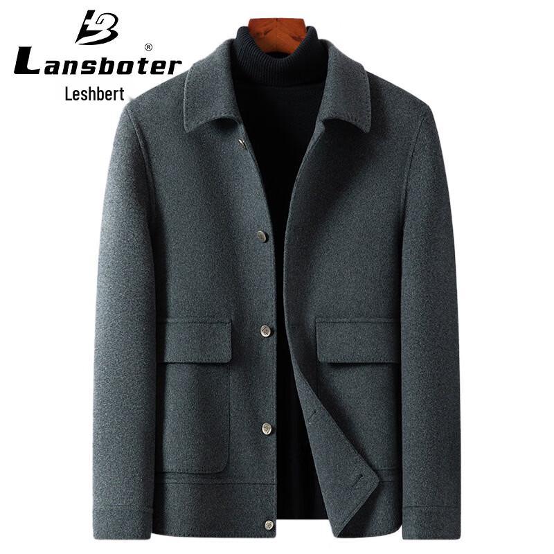 

Men s Solid Double-Faced Wool Jacket 180/XL