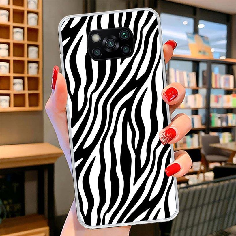 

Zebra Stripe Black White Cover Phone Case For Xiaomi Poco F7 Ultra X7 X6 X5 Pro M7 Redmi 15C 15 13C 13 12C 12 10C 10 9A 9C 9T 9 Xiaomi Poco X6