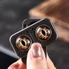Owl Rotating Mechanical Slider Magnetic Push Card Clicker Fidget Spinner Pushing Plate Edc Alloy Stress Relief Sensory Toy