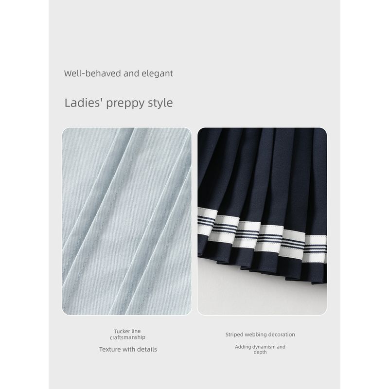 David Bella Kidsren's Skirt Suit 2026 Spring New Style Girls' Preppy Style Shirt Pleated Skirt Fashionable Baby