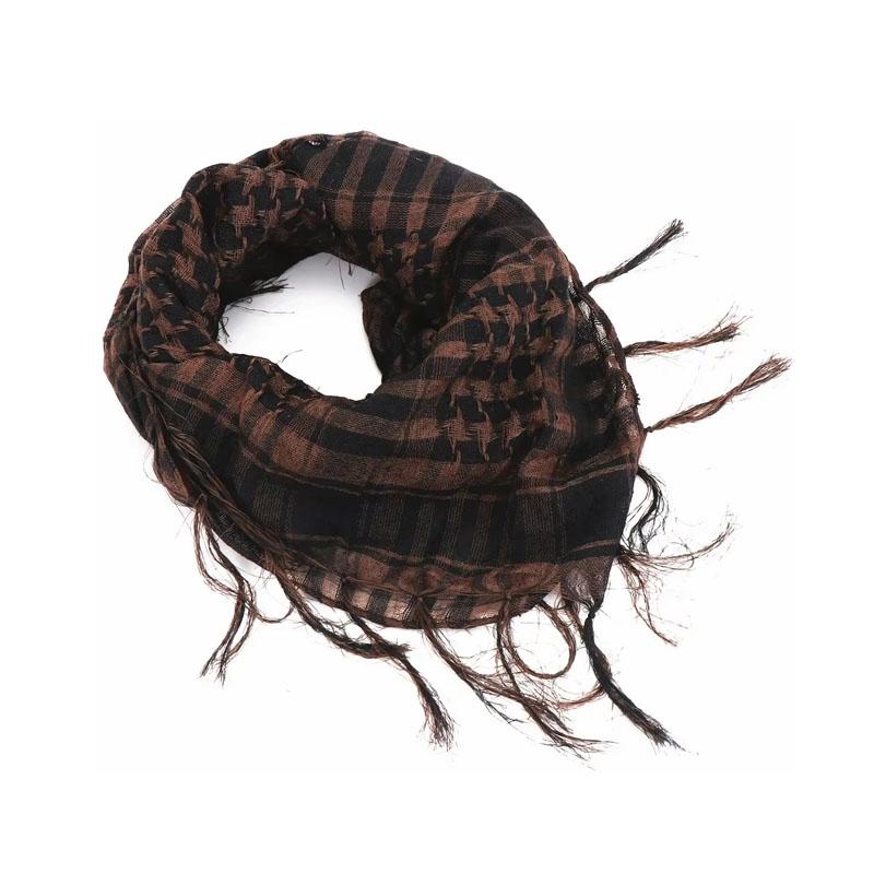 123Pcs Tactical Keffiyeh Shemagh Arab Scarf Shawl Neck Cover Head Wrap Cotton Winter Scarves Men'S Outdoor Hiking Shawl