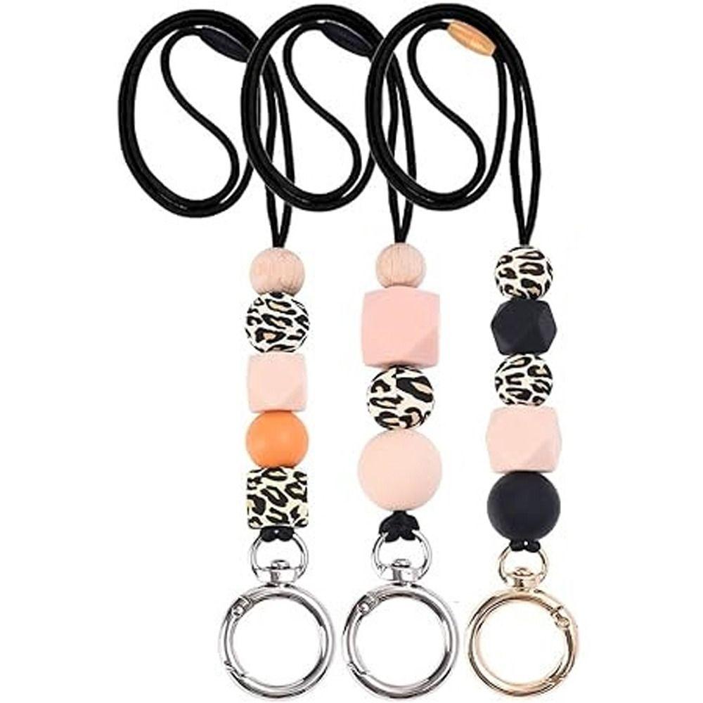 Abreißbare Ausweishalter Lanyard Krankenschwester Halskette Lehrer Lanyards Silikon Perlen Lanyard Tolles Geschenk