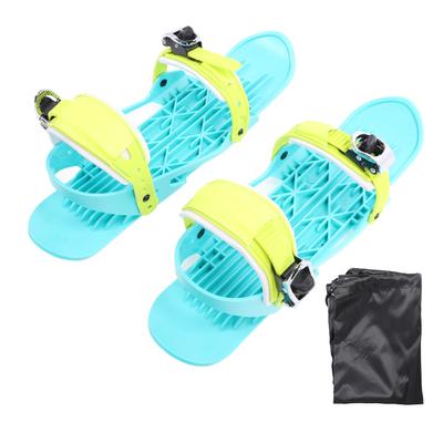 Mini Patines de Esquí de Nylon Portátiles Ajustables Cortos Skiboard para Nieve con Bolsa de Almacenamiento para Invierno
