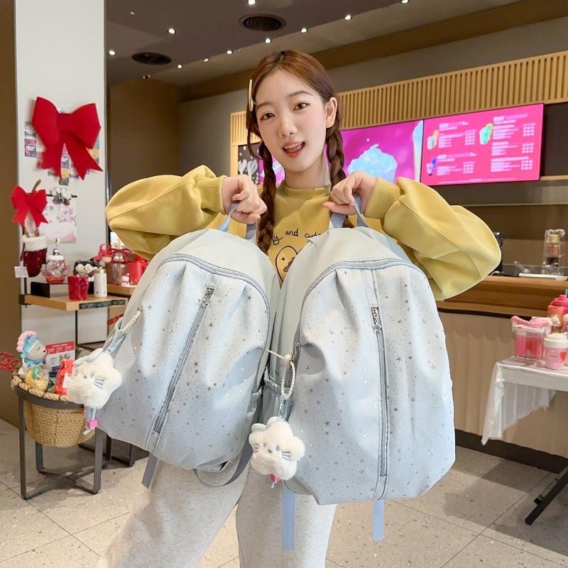 Spring New Schoolbag Women's Korean Ins Sweet Stars Girl Travel Small Backpack High Value Mori Backpack