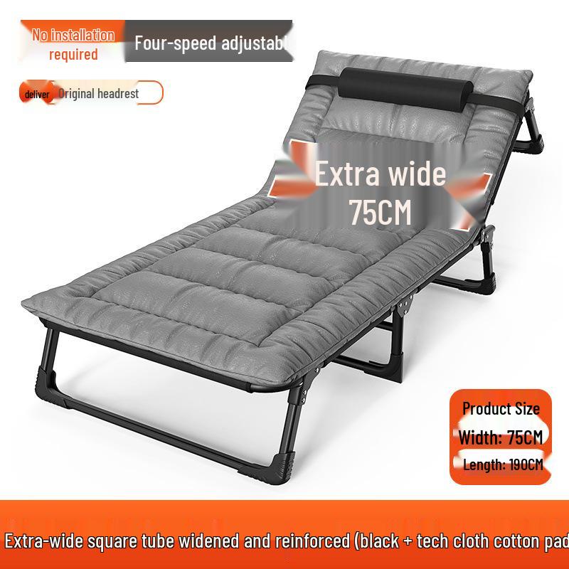 Portable Single Folding Recliner Bed for Office, Hospital, or Camping