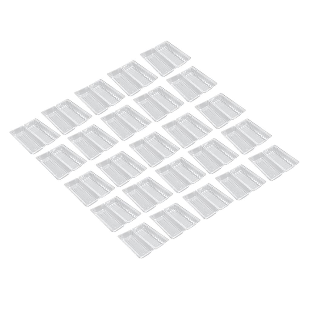25 ST Engångs Plast Gångjärnsförsedd Limpbehållare Mat Frukt Förvaringslåda 18,5 x 12,5 x 7cm