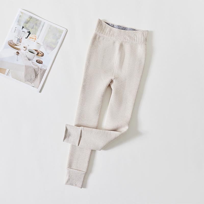 Children's Leggings Spring and Autumn Combed Cotton New Autumn Vertical Stripes V-waist Outer Wear Foot Pants