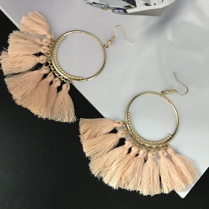 Boho střapcové náušnice - Trendy přehnané módní šperky