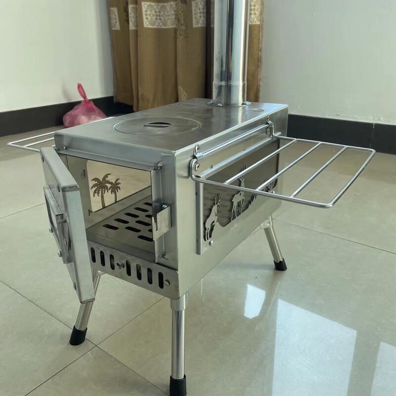 Li Shen Foldable Stainless Steel Wood Burning Tent Stove