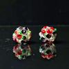 Handmade Two-Color Fired Hydrangea Glass Beads for DIY Jewelry