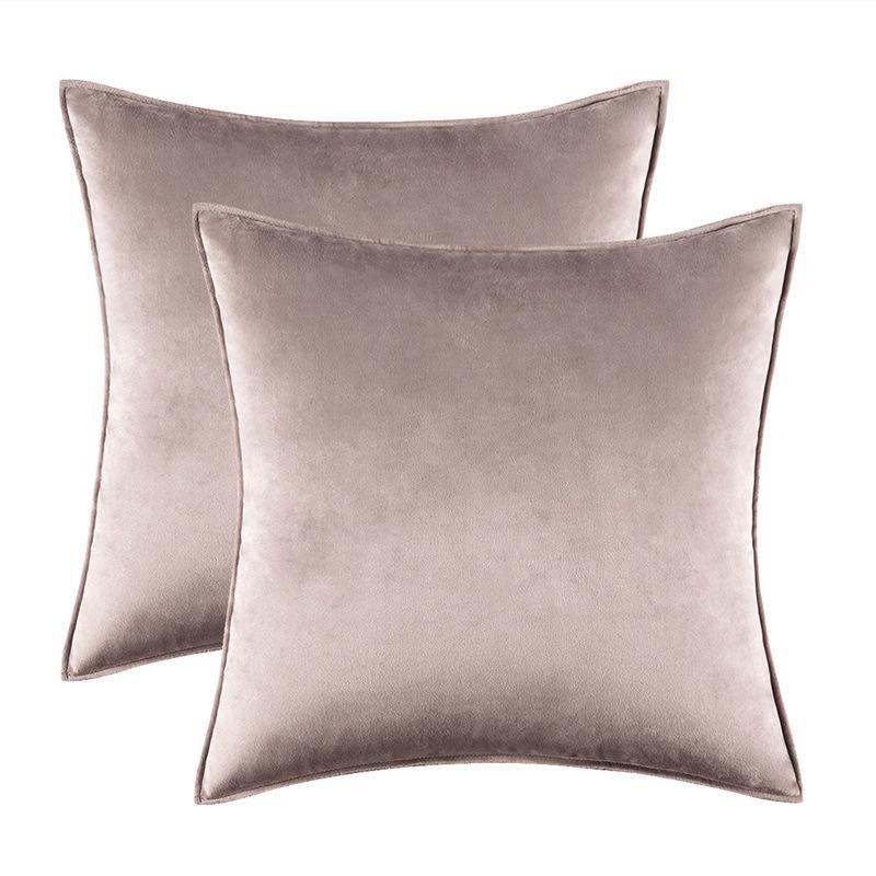 2pcs Luxurious Italy Velvet Pillowslip Throw Pillow Covers High Grade Solid Color Gift Cushion Case For Living Room Sofa Bed