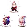 2pcs Cartoon Christmas Statue Figurine Handmade Christmas Sign Desktop Centerpieces  Cabinet