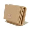 Used GG Marmont Double G Compact Wallet (9539), 735212, 7942, Calfskin Billfold Card Case and Coin Purse, Pink Beige,