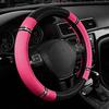 Stitching Steering Wheel Wrap PU Leather PU Leather Steering Wheel Cover  All Season