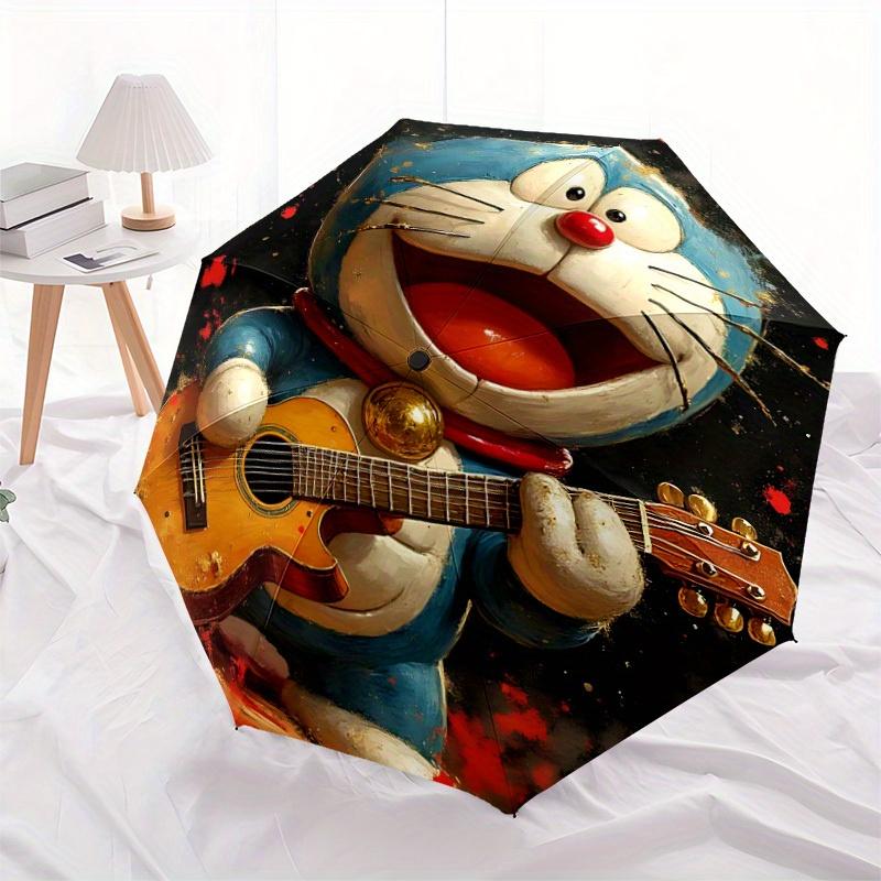 Guitar Doraemon Automatic Open Umbrella Compact Foldable Design, Durable Fabric for Casual Birthdays, Christmas S A0820085