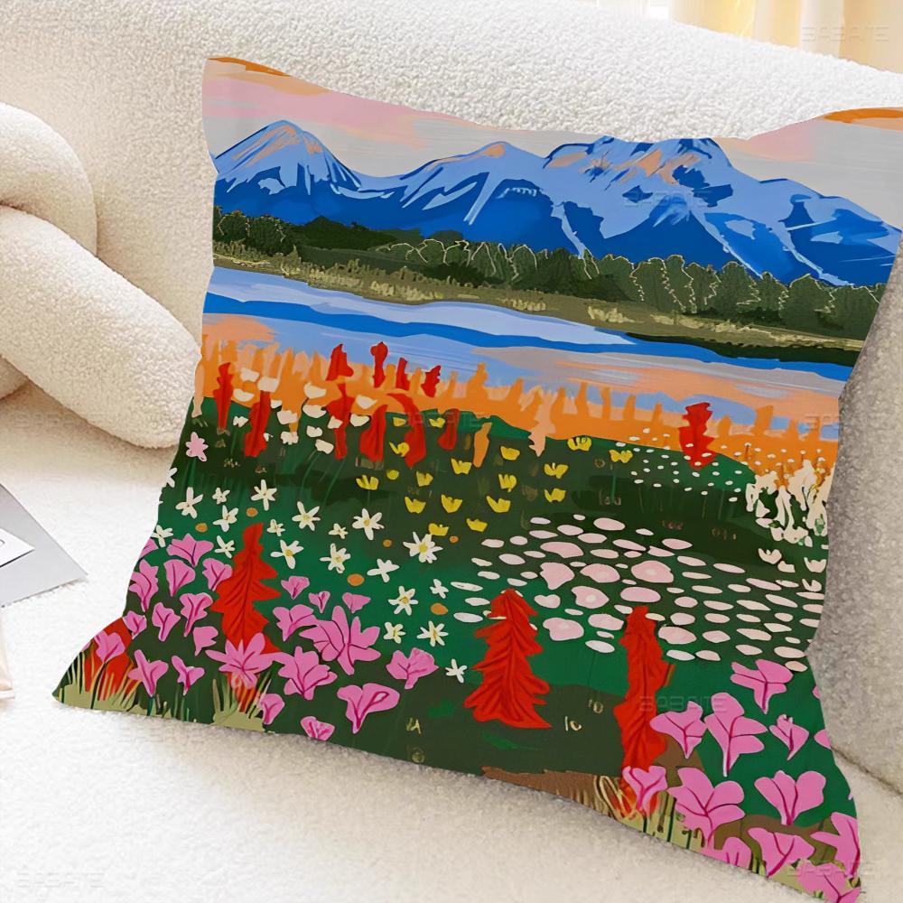 New Zealand Pools Lake Cushion Cover Pillow Cover Decor Pillowcase Printed Cushion Case For Couch