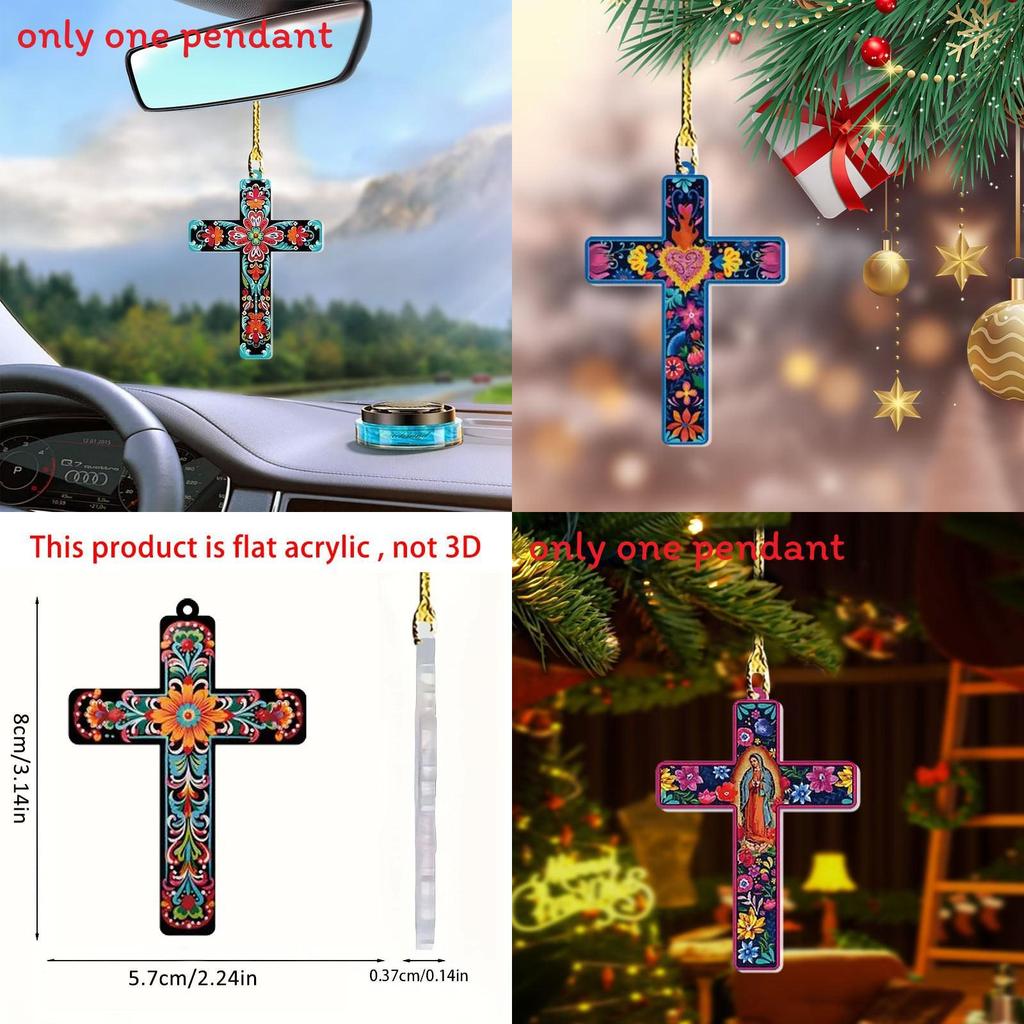 Auto Oster Acryl Kreuz Anhänger Mit Minimalistischem Design Für Fahrzeug Innenraum Dekoration