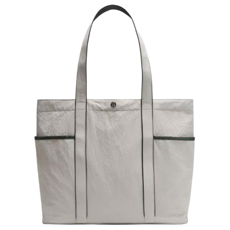 Lululemon Daily 20L Multi-Pocket Tote Bag Unisex Tote Bags Jade-Grey Vintage-Green LU9BSDS-JDGR/LGYG Jade Lime  & Vintage Green