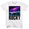 Rocky Movie Philly Skyline Rocky Museum Steps & Galaxy Background Men's T Shirt Unisex T-Shirt