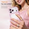 Apple 17 Pro Max Glitter Wave Gradient Case for iPhone 16: Rhinestone Protective Cover, High-End Feel, Compatible with iPhone 15.